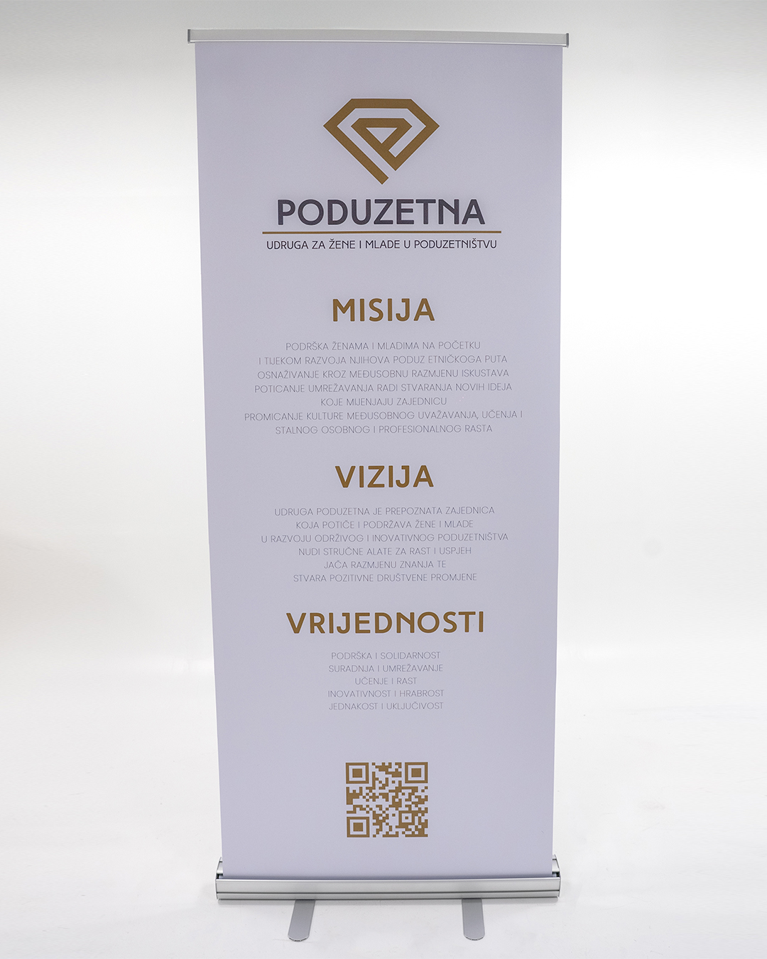 Roll-up banner za udrugu Poduzetna